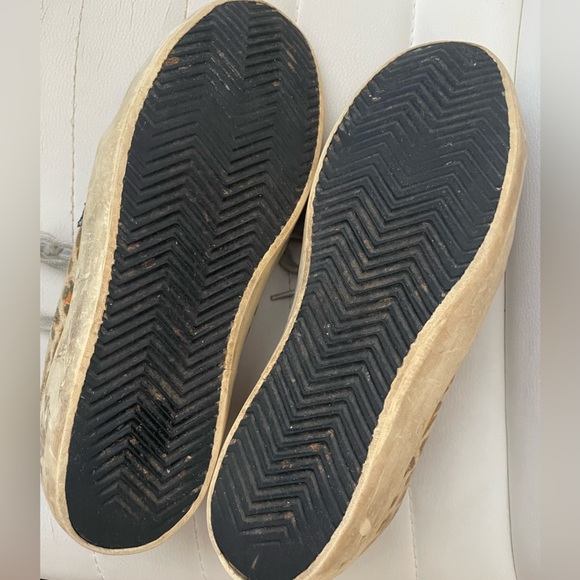 GOLDEN GOOSE SUPERSTAR SNEAKERS LEOPARD SUEDE & RED GLITTER STAR - Picture 14 of 14